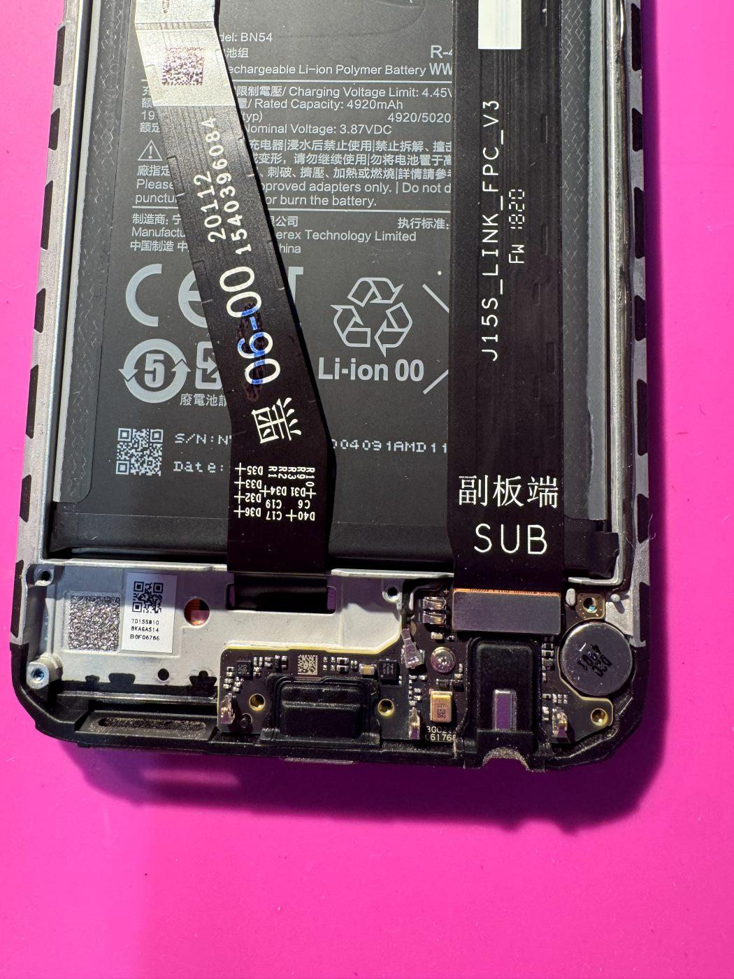 Smartphone Akku und Bauteile